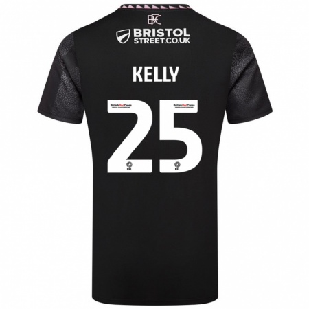 Kandiny Hombre Camiseta Aimee Kelly #25 Negro 2ª Equipación 2024/25 La Camisa Chile