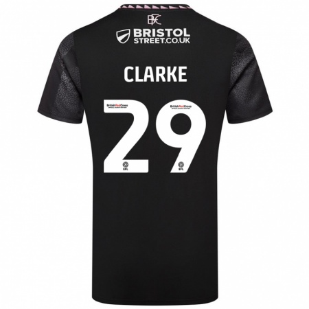 Kandiny Hombre Camiseta Abby Clarke #29 Negro 2ª Equipación 2024/25 La Camisa Chile