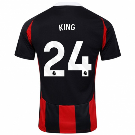 Kandiny Hombre Camiseta Joshua King #24 Negro Rojo 2ª Equipación 2024/25 La Camisa Chile