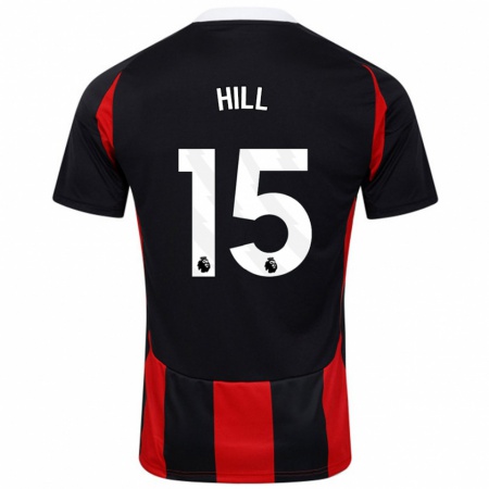 Kandiny Hombre Camiseta Anisha Hill #15 Negro Rojo 2ª Equipación 2024/25 La Camisa Chile