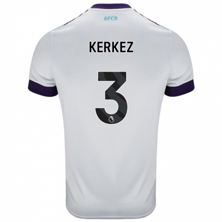 Kandiny Hombre Camiseta Milos Kerkez #3 Blanco Verde Púrpura 2ª Equipación 2024/25 La Camisa Chile