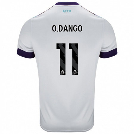 Kandiny Hombre Camiseta Dango Ouattara #11 Blanco Verde Púrpura 2ª Equipación 2024/25 La Camisa Chile