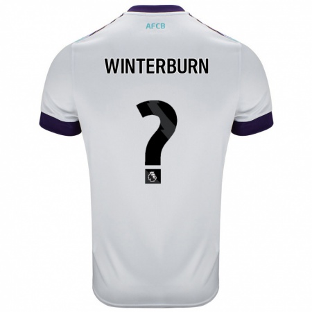 Kandiny Hombre Camiseta Ben Winterburn #0 Blanco Verde Púrpura 2ª Equipación 2024/25 La Camisa Chile