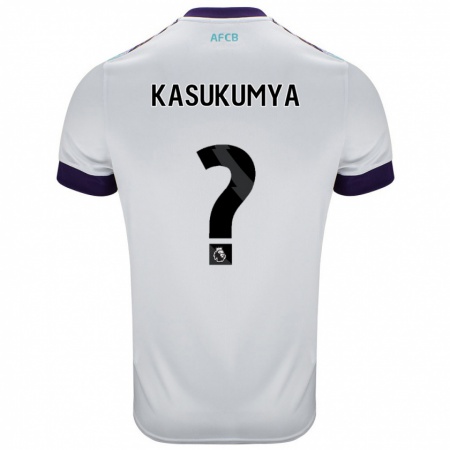 Kandiny Hombre Camiseta Kashanga Kasukumya #0 Blanco Verde Púrpura 2ª Equipación 2024/25 La Camisa Chile