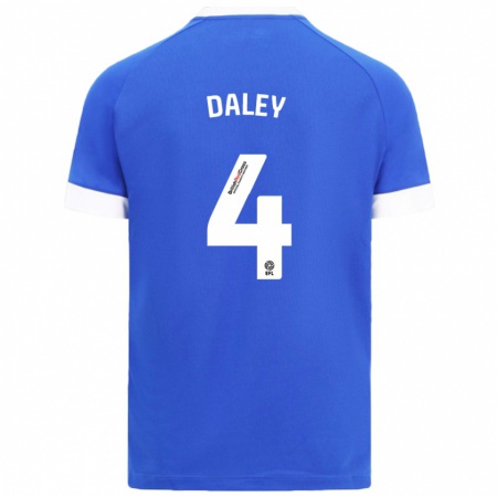 Kandiny Mujer Camiseta Hannah Daley #4 Azul Cielo 1ª Equipación 2024/25 La Camisa Chile