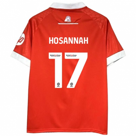 Kandiny Mujer Camiseta Bryce Hosannah #17 Rojo Blanco 1ª Equipación 2024/25 La Camisa Chile