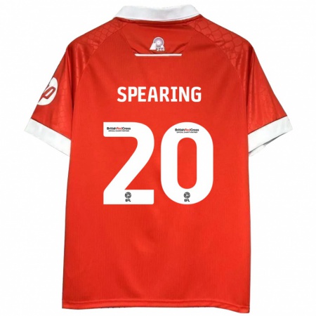 Kandiny Mujer Camiseta Natasha Spearing #20 Rojo Blanco 1ª Equipación 2024/25 La Camisa Chile