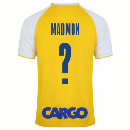 Kandiny Mujer Camiseta Elad Madmon #0 Amarillo Blanco 1ª Equipación 2024/25 La Camisa Chile