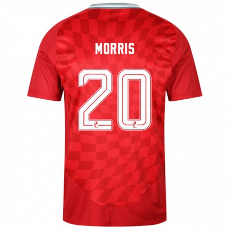 Kandiny Mujer Camiseta Shayden Morris #20 Rojo 1ª Equipación 2024/25 La Camisa Chile