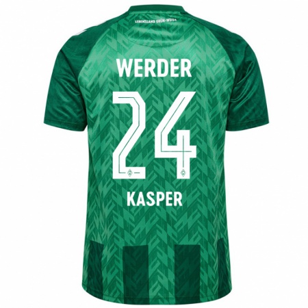 Kandiny Mujer Camiseta Dominik Kasper #24 Verde 1ª Equipación 2024/25 La Camisa Chile