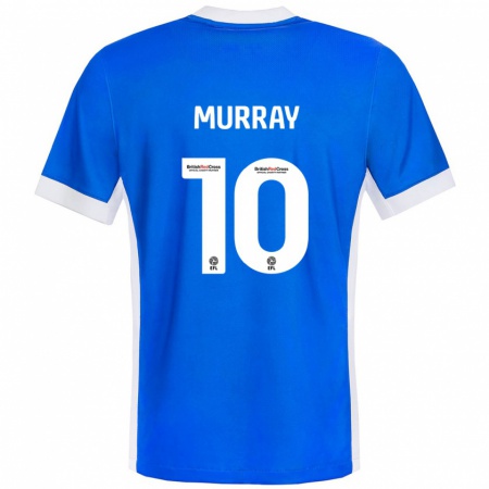 Kandiny Mujer Camiseta Christie Harrison-Murray #10 Azul Blanco 1ª Equipación 2024/25 La Camisa Chile