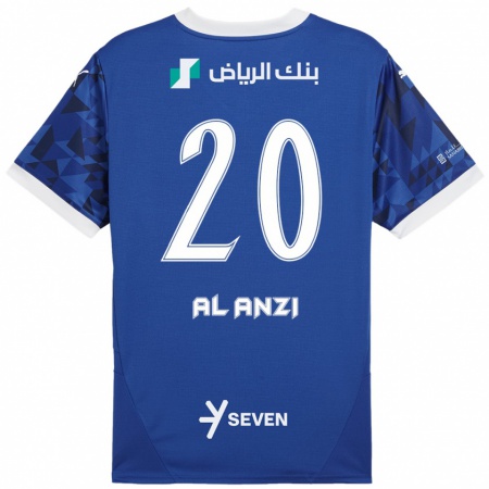 Kandiny Mujer Camiseta Areej Al-Anzi #20 Azul Oscuro Blanco 1ª Equipación 2024/25 La Camisa Chile