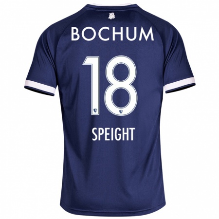 Kandiny Mujer Camiseta Benjamin Speight #18 Azul Oscuro 1ª Equipación 2024/25 La Camisa Chile