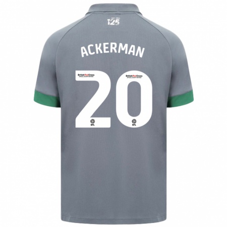 Kandiny Mujer Camiseta Mali Ackerman #20 Gris Oscuro 2ª Equipación 2024/25 La Camisa Chile