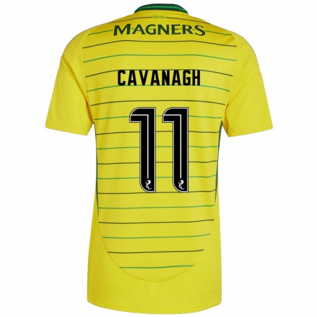 Kandiny Mujer Camiseta Colette Cavanagh #11 Amarillo 2ª Equipación 2024/25 La Camisa Chile