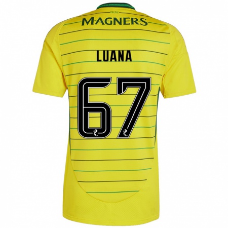 Kandiny Mujer Camiseta Luana Muñoz #67 Amarillo 2ª Equipación 2024/25 La Camisa Chile