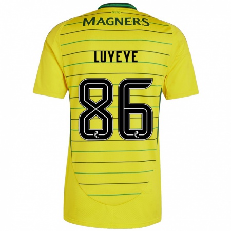 Kandiny Mujer Camiseta Benny-Jackson Luyeye #86 Amarillo 2ª Equipación 2024/25 La Camisa Chile