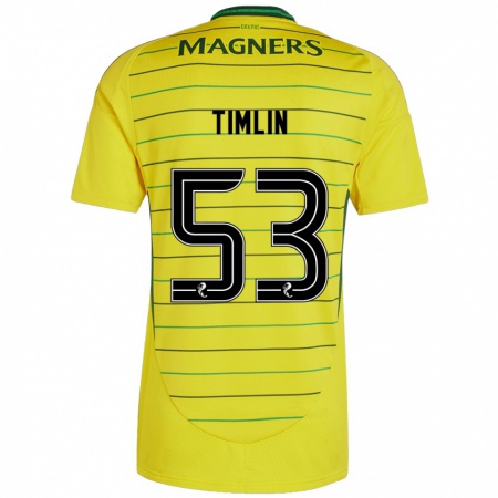 Kandiny Mujer Camiseta Sophie Timlin #53 Amarillo 2ª Equipación 2024/25 La Camisa Chile