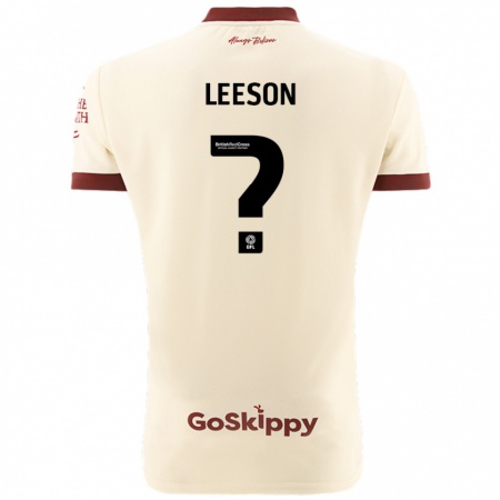 Kandiny Mujer Camiseta Harry Leeson #0 Crema Blanco 2ª Equipación 2024/25 La Camisa Chile