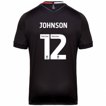 Kandiny Mujer Camiseta Daniel Johnson #12 Negro 2ª Equipación 2024/25 La Camisa Chile