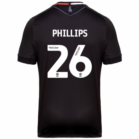 Kandiny Mujer Camiseta Ashley Phillips #26 Negro 2ª Equipación 2024/25 La Camisa Chile