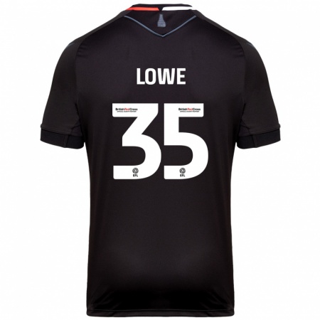 Kandiny Mujer Camiseta Nathan Lowe #35 Negro 2ª Equipación 2024/25 La Camisa Chile