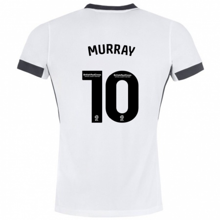 Kandiny Mujer Camiseta Christie Harrison-Murray #10 Blanco Negro 2ª Equipación 2024/25 La Camisa Chile