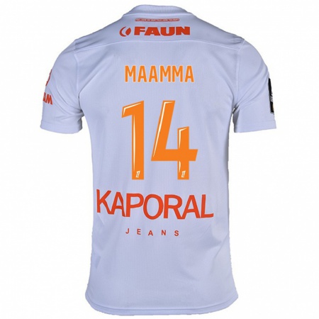 Kandiny Mujer Camiseta Othmane Maamma #14 Blanco 2ª Equipación 2024/25 La Camisa Chile