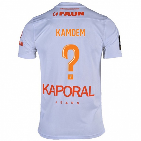 Kandiny Mujer Camiseta Kevin Kamdem #0 Blanco 2ª Equipación 2024/25 La Camisa Chile