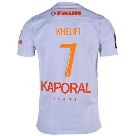 Kandiny Mujer Camiseta Léa Khelifi #7 Blanco 2ª Equipación 2024/25 La Camisa Chile