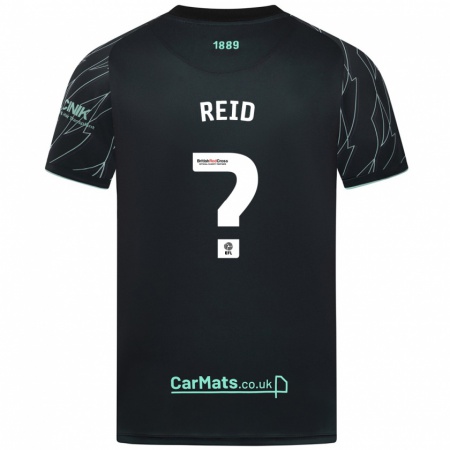 Kandiny Mujer Camiseta Aaron Reid #0 Negro Verde 2ª Equipación 2024/25 La Camisa Chile