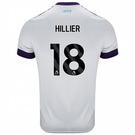 Kandiny Mujer Camiseta Gemma Hillier #18 Blanco Verde Púrpura 2ª Equipación 2024/25 La Camisa Chile