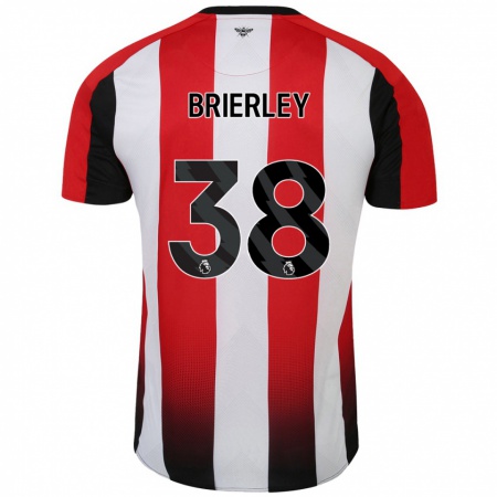 Kandiny Niño Camiseta Ethan Brierley #38 Rojo Blanco 1ª Equipación 2024/25 La Camisa Chile