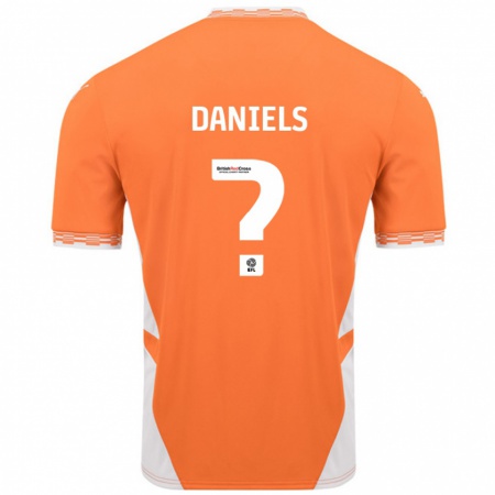 Kandiny Niño Camiseta Jake Daniels #0 Naranja Blanco 1ª Equipación 2024/25 La Camisa Chile