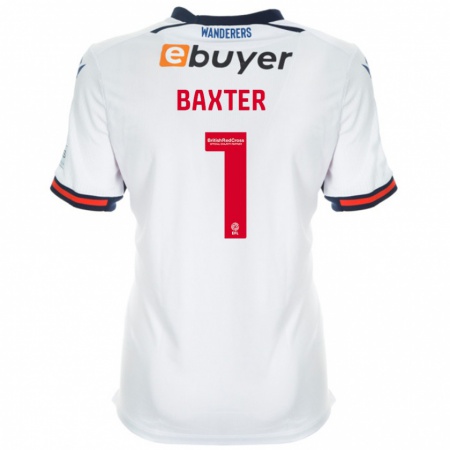 Kandiny Niño Camiseta Nathan Baxter #1 Blanco 1ª Equipación 2024/25 La Camisa Chile