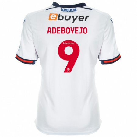 Kandiny Niño Camiseta Victor Adeboyejo #9 Blanco 1ª Equipación 2024/25 La Camisa Chile