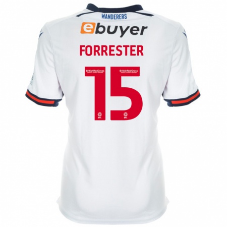 Kandiny Niño Camiseta Will Forrester #15 Blanco 1ª Equipación 2024/25 La Camisa Chile