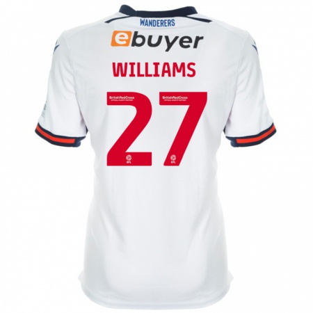 Kandiny Niño Camiseta Randell Williams #27 Blanco 1ª Equipación 2024/25 La Camisa Chile