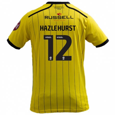 Kandiny Niño Camiseta Jack Hazlehurst #12 Amarillo 1ª Equipación 2024/25 La Camisa Chile