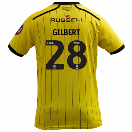 Kandiny Niño Camiseta Cameron Gilbert #28 Amarillo 1ª Equipación 2024/25 La Camisa Chile