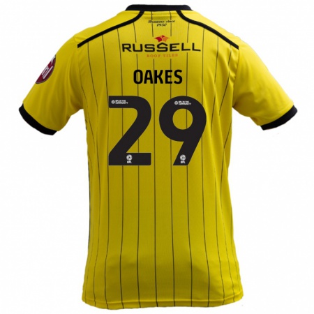 Kandiny Niño Camiseta Toby Oakes #29 Amarillo 1ª Equipación 2024/25 La Camisa Chile