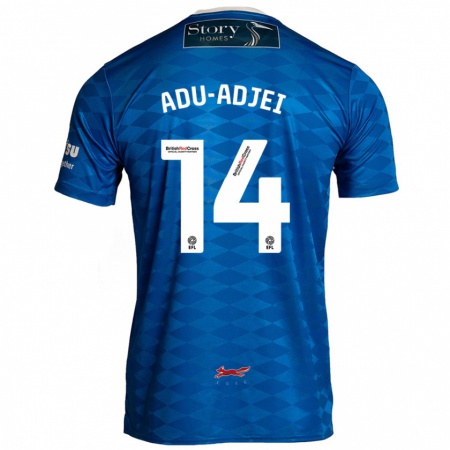 Kandiny Niño Camiseta Daniel Adu-Adjei #14 Azul 1ª Equipación 2024/25 La Camisa Chile