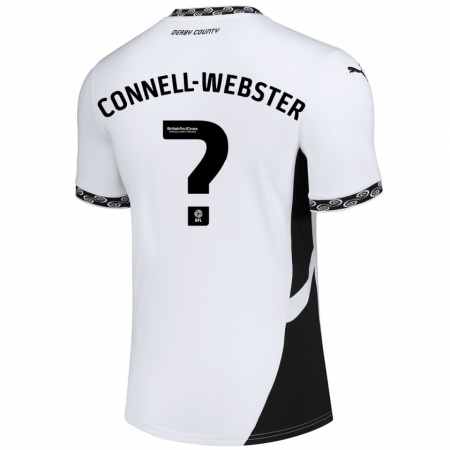 Kandiny Niño Camiseta Braidy Connell-Webster #0 Blanco Negro 1ª Equipación 2024/25 La Camisa Chile