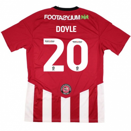 Kandiny Niño Camiseta Kamari Doyle #20 Rojo Blanco 1ª Equipación 2024/25 La Camisa Chile