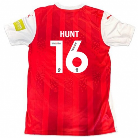 Kandiny Niño Camiseta Mackenzie Hunt #16 Rojo Blanco 1ª Equipación 2024/25 La Camisa Chile