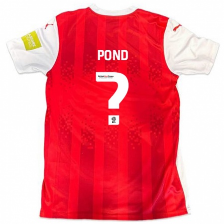 Kandiny Niño Camiseta Nathan Pond #0 Rojo Blanco 1ª Equipación 2024/25 La Camisa Chile