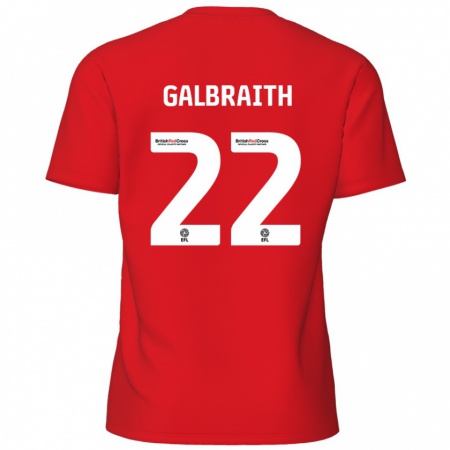 Kandiny Niño Camiseta Ethan Galbraith #22 Rojo 1ª Equipación 2024/25 La Camisa Chile