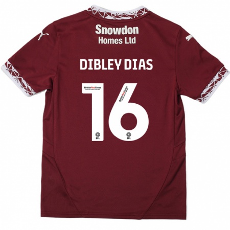 Kandiny Niño Camiseta Matt Dibley-Dias #16 Borgoña 1ª Equipación 2024/25 La Camisa Chile