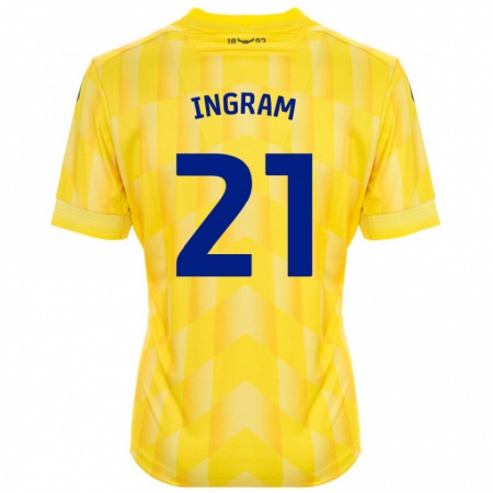 Kandiny Niño Camiseta Matt Ingram #21 Amarillo 1ª Equipación 2024/25 La Camisa Chile