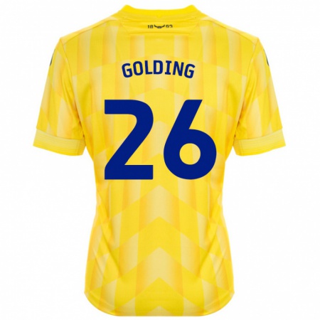 Kandiny Niño Camiseta James Golding #26 Amarillo 1ª Equipación 2024/25 La Camisa Chile